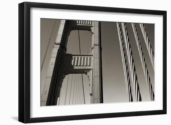 Golden Gate Bridge and Cables-Christian Peacock-Framed Giclee Print