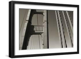 Golden Gate Bridge and Cables-Christian Peacock-Framed Giclee Print