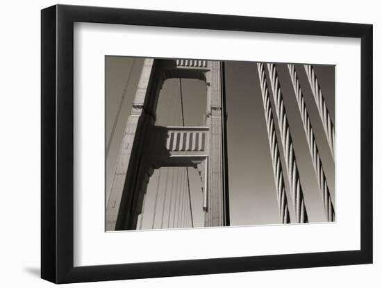 Golden Gate Bridge and Cables-Christian Peacock-Framed Art Print