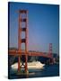 Golden Gate Bridge and Cruise Ship, San Francisco, California, USA-Steve Vidler-Stretched Canvas