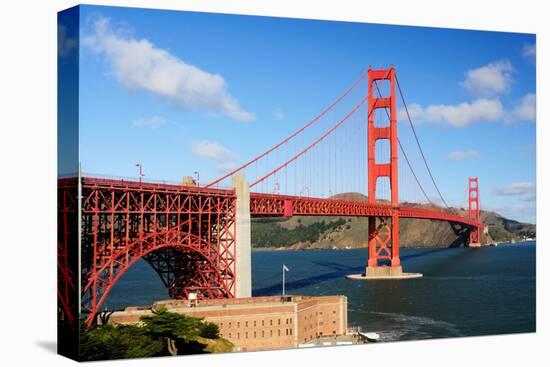 Golden Gate Bridge and Fort Point in the Morning-Stanislav Volik-Stretched Canvas