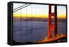 Golden Gate Bridge and San Francisco Skyline at Dawn-Miles-Framed Stretched Canvas