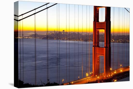 Golden Gate Bridge and San Francisco Skyline at Dawn-Miles-Stretched Canvas