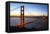 Golden Gate Bridge and San Francisco Skyline at Dawn-Miles-Framed Stretched Canvas