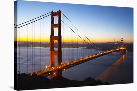 Golden Gate Bridge and San Francisco Skyline at Dawn-Miles-Stretched Canvas