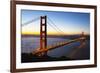 Golden Gate Bridge and San Francisco Skyline at Dawn-Miles-Framed Photographic Print