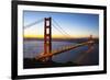 Golden Gate Bridge and San Francisco Skyline at Dawn-Miles-Framed Photographic Print