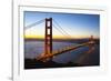 Golden Gate Bridge and San Francisco Skyline at Dawn-Miles-Framed Photographic Print