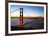 Golden Gate Bridge and San Francisco Skyline at Dawn-Miles-Framed Photographic Print