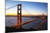 Golden Gate Bridge and San Francisco Skyline at Dawn-Miles-Mounted Photographic Print