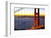 Golden Gate Bridge and San Francisco Skyline at Dawn-Miles-Framed Photographic Print