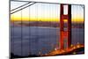 Golden Gate Bridge and San Francisco Skyline at Dawn-Miles-Mounted Photographic Print