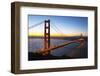 Golden Gate Bridge and San Francisco Skyline at Dawn-Miles-Framed Photographic Print