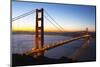 Golden Gate Bridge and San Francisco Skyline at Dawn-Miles-Mounted Photographic Print