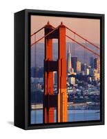 Golden Gate Bridge and San Francisco Skyline-Paul Souders-Framed Stretched Canvas