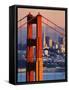 Golden Gate Bridge and San Francisco Skyline-Paul Souders-Framed Stretched Canvas