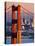 Golden Gate Bridge and San Francisco Skyline-Paul Souders-Stretched Canvas