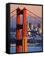 Golden Gate Bridge and San Francisco Skyline-Paul Souders-Framed Stretched Canvas