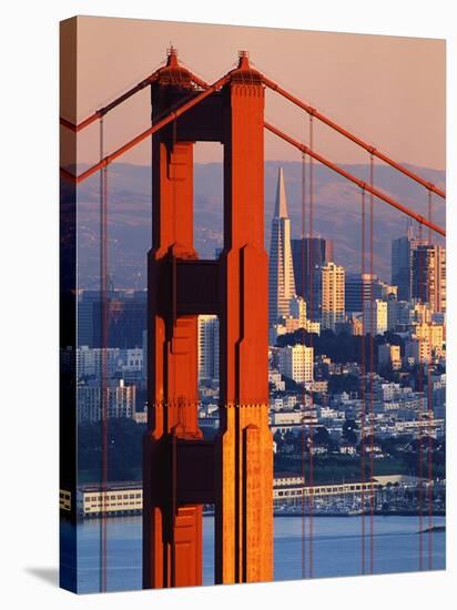 Golden Gate Bridge and San Francisco Skyline-Paul Souders-Stretched Canvas