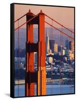 Golden Gate Bridge and San Francisco Skyline-Paul Souders-Framed Stretched Canvas