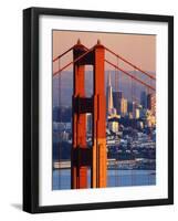 Golden Gate Bridge and San Francisco Skyline-Paul Souders-Framed Photographic Print