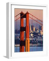 Golden Gate Bridge and San Francisco Skyline-Paul Souders-Framed Photographic Print