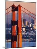 Golden Gate Bridge and San Francisco Skyline-Paul Souders-Mounted Photographic Print