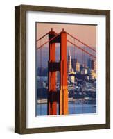 Golden Gate Bridge and San Francisco Skyline-Paul Souders-Framed Photographic Print