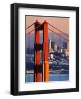 Golden Gate Bridge and San Francisco Skyline-Paul Souders-Framed Photographic Print