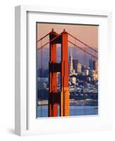 Golden Gate Bridge and San Francisco Skyline-Paul Souders-Framed Photographic Print