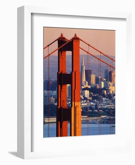 Golden Gate Bridge and San Francisco Skyline-Paul Souders-Framed Photographic Print