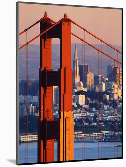 Golden Gate Bridge and San Francisco Skyline-Paul Souders-Mounted Photographic Print