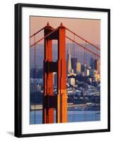 Golden Gate Bridge and San Francisco Skyline-Paul Souders-Framed Photographic Print