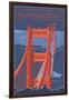 Golden Gate Bridge and Skyline - 75th Anniversary - San Francisco, CA-Lantern Press-Framed Art Print