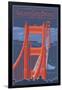 Golden Gate Bridge and Skyline - 75th Anniversary - San Francisco, CA-Lantern Press-Framed Art Print