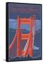 Golden Gate Bridge and Skyline - 75th Anniversary - San Francisco, CA-Lantern Press-Framed Stretched Canvas