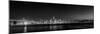 Golden Gate Bridge and urban skyline during twilight from Treasure Island, San Francisco, Califo...-Panoramic Images-Mounted Photographic Print