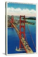 Golden Gate Bridge Arial View - San Francisco, CA-Lantern Press-Stretched Canvas