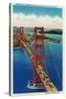 Golden Gate Bridge Arial View - San Francisco, CA-Lantern Press-Stretched Canvas