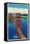 Golden Gate Bridge Arial View - San Francisco, CA-Lantern Press-Framed Stretched Canvas