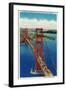 Golden Gate Bridge Arial View - San Francisco, CA-Lantern Press-Framed Art Print