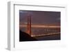 Golden Gate Bridge at Dawn with San Francisco City Lights in the Background-Adam Barker-Framed Photographic Print