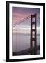 Golden Gate Bridge at Dawn with San Francisco City Lights in the Background-Adam Barker-Framed Photographic Print