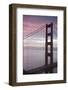 Golden Gate Bridge at Dawn with San Francisco City Lights in the Background-Adam Barker-Framed Photographic Print