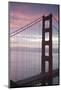 Golden Gate Bridge at Dawn with San Francisco City Lights in the Background-Adam Barker-Mounted Photographic Print