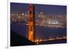 Golden Gate bridge at night, San Francisco, California, USA-Anna Miller-Framed Photographic Print