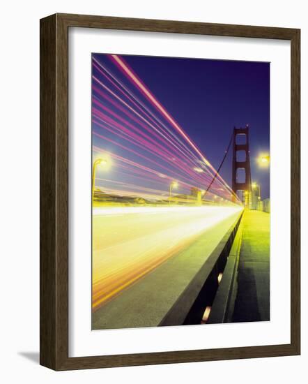 Golden Gate Bridge at Night, San Francisco, California-Mark Gibson-Framed Photographic Print