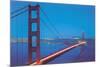 Golden Gate Bridge at Night, San Francisco, California-null-Mounted Premium Giclee Print
