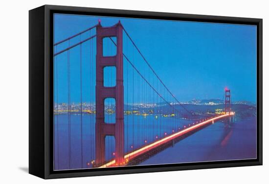 Golden Gate Bridge at Night, San Francisco, California-null-Framed Stretched Canvas