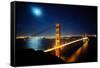Golden Gate Bridge at Night. San Francisco, USA-TEA-Framed Stretched Canvas